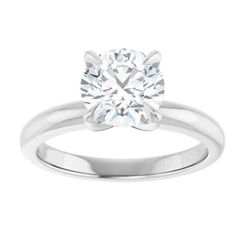 Anillo de compromiso con diamante de laboratorio redondo de 1.53ct