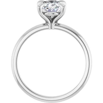Anillo de compromiso con diamante de laboratorio ovalo de 1.61 ct