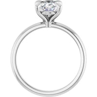 Anillo de compromiso con diamante de laboratorio ovalo de 1.61 ct