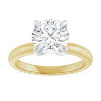 Anillo de compromiso con diamante de laboratorio redondo de 1.84ct