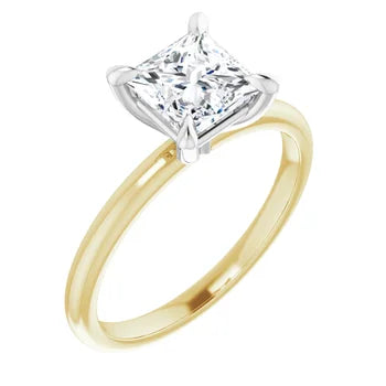 Anillo de compromiso con diamante de laboratorio princesa de 1.22ct
