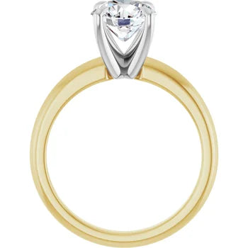 Anillo de compromiso con diamante de laboratorio redondo de 1.53ct