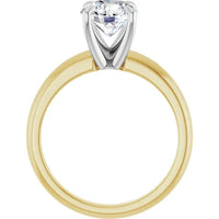 Anillo de compromiso con diamante de laboratorio redondo de 1.53ct