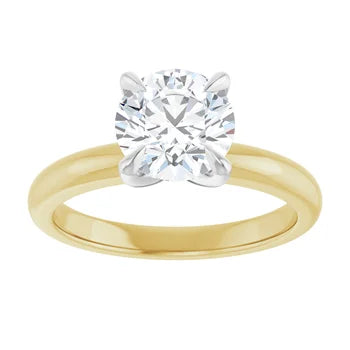 Anillo de compromiso con diamante de laboratorio redondo de 1.53ct
