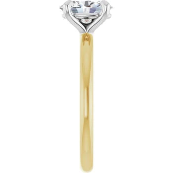 Anillo de compromiso con diamante de laboratorio ovalo de 1.2 ct
