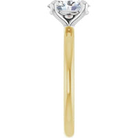 Anillo de compromiso con diamante de laboratorio ovalo de 1.2 ct