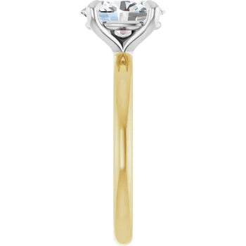 Anillo de compromiso con diamante de laboratorio ovalo de 1.61 ct