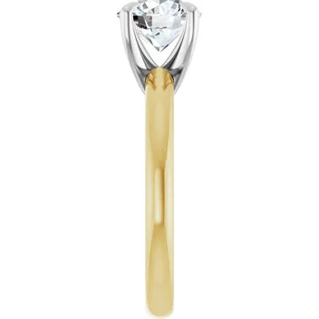 Anillo de compromiso con diamante de laboratorio redondo de 1.53ct