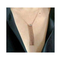 14K Rose Gold Necklace with Diamonds