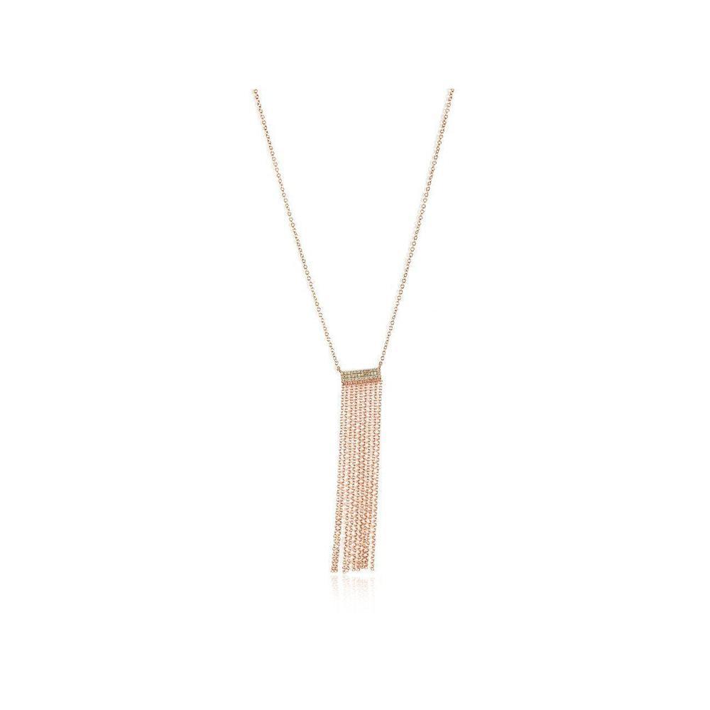 14K Rose Gold Necklace with Diamonds