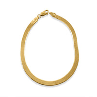 14K Yellow Gold Herringbone Bracelet