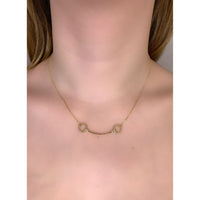 14K Yellow Gold Horse Bit Necklace