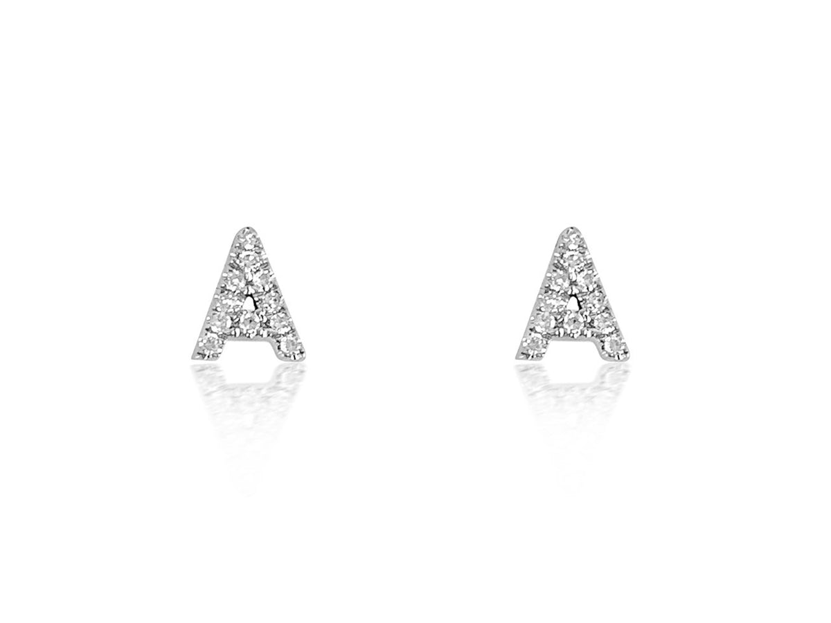 14K White, Yellow or Rose Gold Single or Pair Earrings with Diamonds