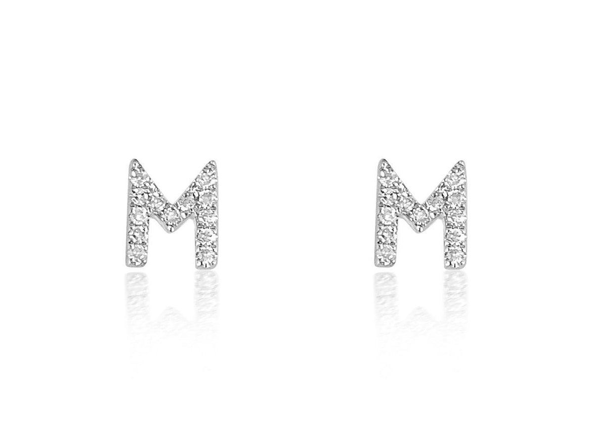 14K White, Yellow or Rose Gold Single or Pair Earrings with Diamonds