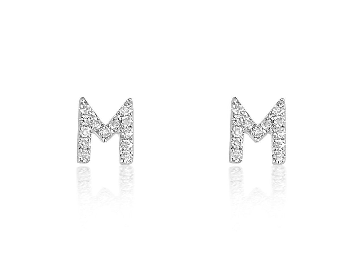 14K White, Yellow or Rose Gold Single or Pair Earrings with Diamonds