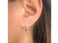 14K White/Yellow/Rose Diamond Initial Single/Pair Earrings