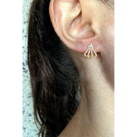 14K Yellow Gold Ear Cuff Earring with Diamonds
