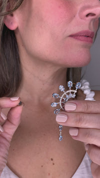 Aquamarine & Diamond Lighting Earrings