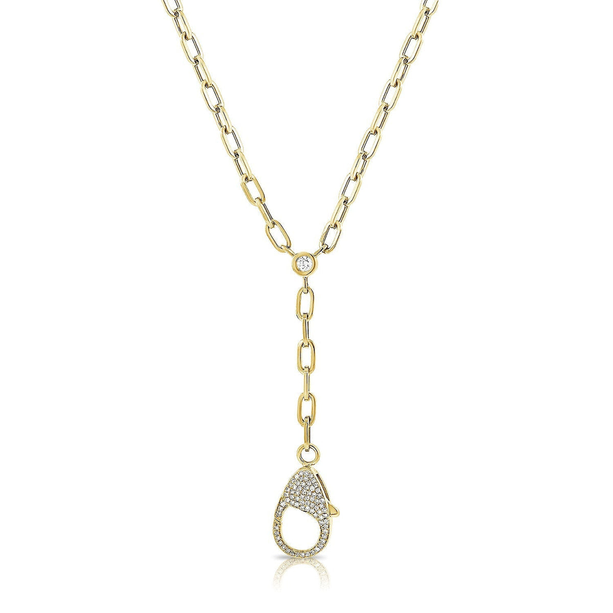 Diamonds Brooch with Lariat Necklace