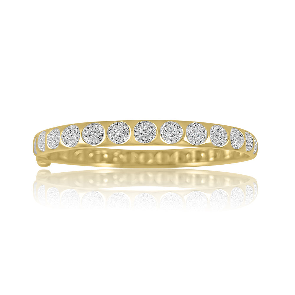 Diamonds in 14K Yellow Gold Bangle Bracelet