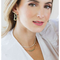 Emerald with Paperclip 14K Yellow Gold Necklace