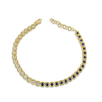 Sapphire & Diamonds Gold Bracelet