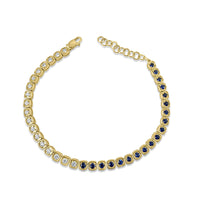 Sapphire & Diamonds Gold Bracelet