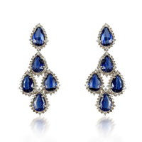 Kyanite & Diamond Earrings