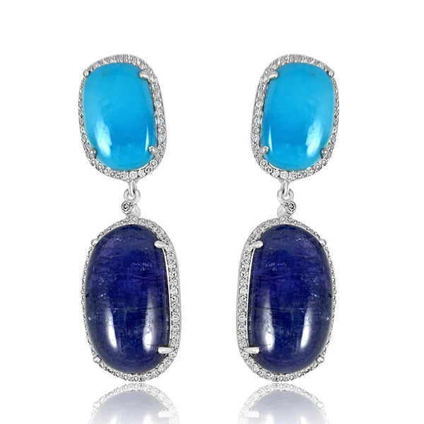 Products Sleeping Beauty Turquoise & Tanzanite Earrings