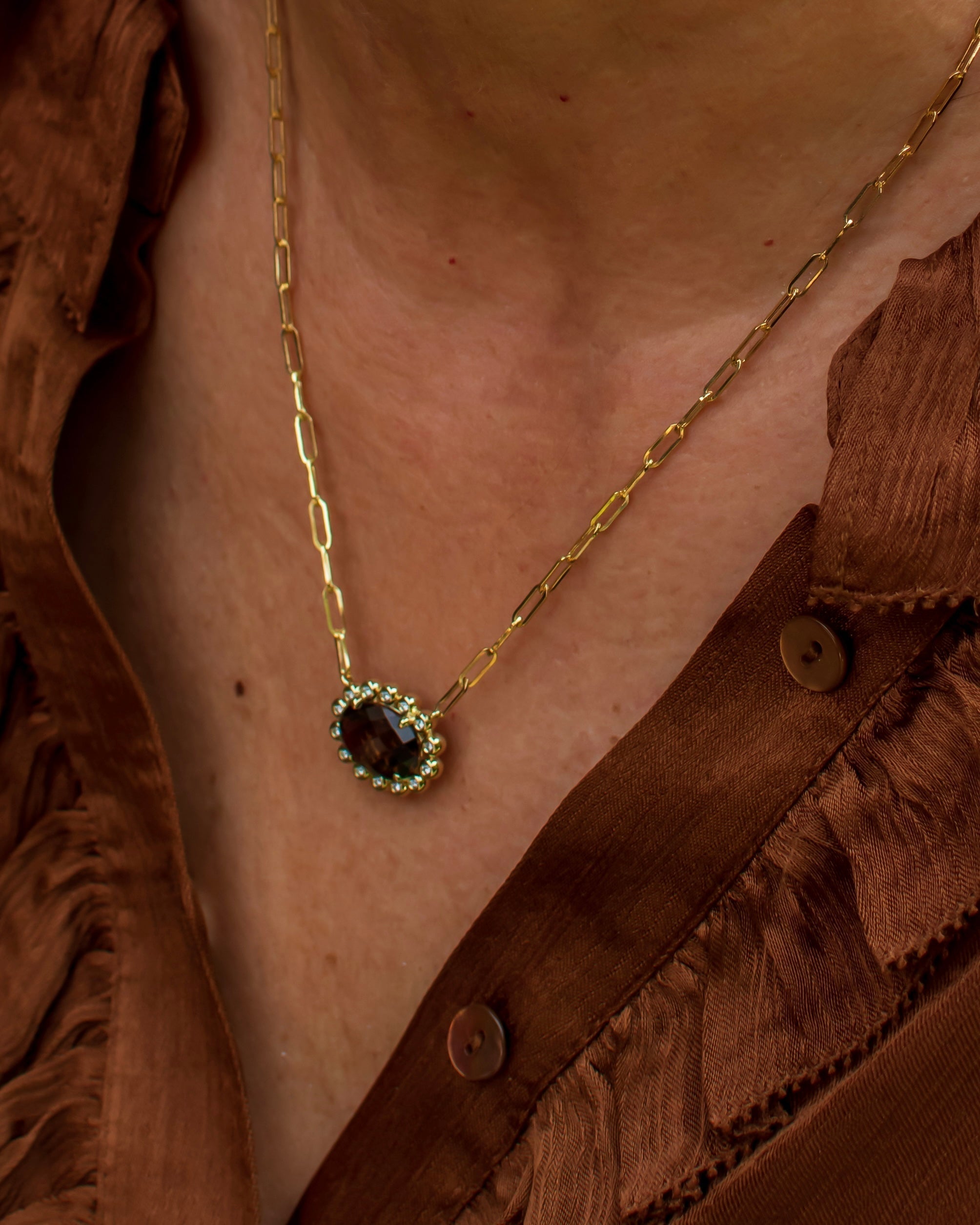 14K Solid Gold Paperclip Chain Necklace - S-kin Studio | Minimal Jewellery  – S-kin Studio Jewelry