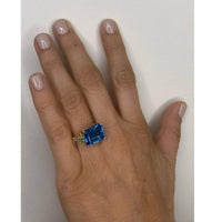 Swiss Blue Topaz in 14K Yellow Gold Ring