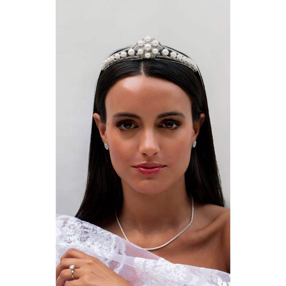 TIARA with Pearls & White Topaz – Adriana Fine Jewelry